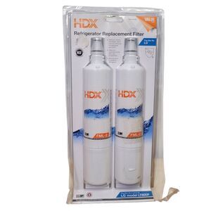 HDX FML-2 Replacement Water Filter / Purifier for LG LT600P Refrigerator 2 Pack